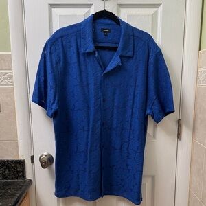 Express Men's Deep Blue Casual Shirt